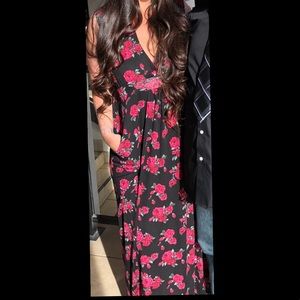 Floor length floral dress